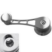 Chrome Billet Aluminum Window Crank With Splined Shaft For Peterbilt Replacement