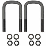 Flat Square Bend U-Bolt Kit .75 X 3 X 6-.375 Inch For International Replacement