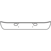 10 Inch Chrome Wrap Around Bumper Factory Style W Mounting TowHitch Holes Replacement