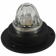 PETERBILT 379 YEAR 1988 GLASS WATERMELON STYLE DOME LIGHT W BLACK ROUND BASE 3 HOLE MOUNTING Replacement