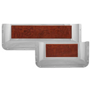 PETERBILT 378 YEAR 2004 STAINLESS STEEL DOOR POCKET WITH AFRICAN ROSEWOOD