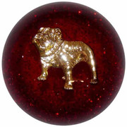 Mack RD 1973 Bulldog Logo Red Glitter Shift Knob Replacement Automotive Part
