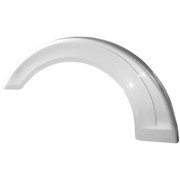 379 YEAR 1988 FIBERGLASS WHITE RIBBED FRONT FENDER DRIVER SIDE
