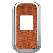 385 YEAR 2000 CHROME AND ROSEWOOD SHIFT TOWER PLATFORM COVER W SHIFT LEVER HOLE