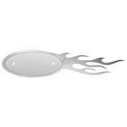 378 YEAR 2001 304 STAINLESS STEEL TRAILING FLAME ACCENT TRIM FOR 8 INCH OVAL EMBLEM