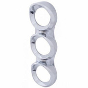 PETERBILT 335 YEAR 1995 CHROME 3 GAUGE VERTICAL CLUSTER COVER WITH VISOR