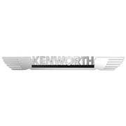 KENWORTH T300 YEAR 2002 MIRROR FINISH 304 STAINLESS STEEL STRAIGHT WING HOOD EMBLEM TRIM