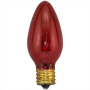 Interlight 7W 120-130V Red Blink Replacement Bulb Transparent E12