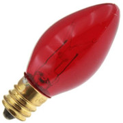 5W C7 TRANS RED CANDELABRA E12