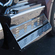 41.125 Inch Stainless Steel DPF Cover With Steps Gusset Trim Passenger Side Replacement