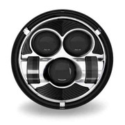 PETERBILT 389 WITH CUSTOM HEADLIGHTS YEAR 2009 5.75 INCH ROUND LED PROJECTOR HEADLIGHT LOW AND HIGH