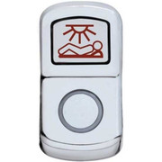 PETERBILT 385 YEAR 2007 CHROME SLEEPER LIGHT ROCKER SWITCH COVER