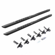 BRONCO WITH 4 DOORS YEAR 2023 BLACK ALUMINUM VERTEX RUNNING BOARDS - COMPLETE KIT W/ 5 IN. STEP PADS W/ 4 DOORS