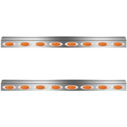 378 SFA YEAR 2006 66 INCH STAINLESS STEEL FUEL TANK FAIRINGS W/ 16 P1 AMBER/AMBER LEDS