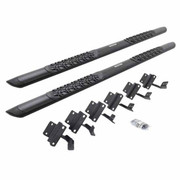F-150 RAPTOR YEAR 2018 BLACK ALUMINUM VERTEX V3 SIDE BAR BRACKETS W/ 5 IN. STEP PADS W/ 4 DOORS CREW CAB