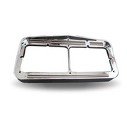 KENWORTH T600 YEAR 1992 DUAL RECTANGLE HEADLIGHT BEZEL WITH FLATLINE LED AMBER MARKER TO BLUE AUXILIARY