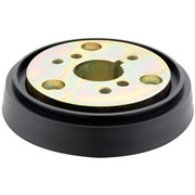 BUS YEAR 1963 BLACK 3 HOLE BOLT STEERING WHEEL HUB ADAPTER FOR ROUND SHAFT W/ KEYWAY