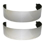 304 SS Polished 4 Inch Wide Fuel Tank Straps For Peterbilt With 26 Inch Tank Replacement