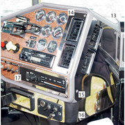 Freightliner FLD120 SBA 1997 Top of Dash Trim Stainless Steel Replacement Trim