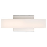 Jess LED Small Vanity Brushed Nickel Finish with White Acrylic