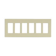 Wallplate For Dimmers And Sensors 6-Gang Almond Finish Lutron