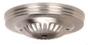 Ribbed Canopy Only Brushed Nickel Finish 5 in Diameter .4375 in Center Hole 2 -8/32 Bar Holes