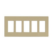 Wallplate For Dimmers And Sensors 5-Gang Ivory Finish Lutron
