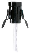 Phenolic Socket W Spring Clip .75IN dia 1IN Hole Size White Wire 24IN 18/2 SPT-1 White 105C Replacement