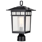 Cove Neck Collection Outdoor Large 16 inch Post Light Pole Lantern Textured with Clear Seeded Glass