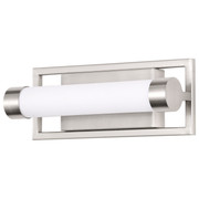Canal Small Vanity LED Brushed Nickel Finish White Acrylic Lens
