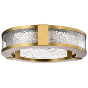 Darrow 13 Inch LED Flush Mount Vintage Brass Acrylic Panels Replacement