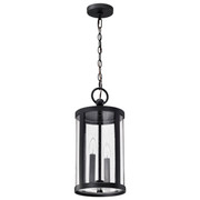 Broadstone 2 Light Hanging Lantern Matte Black with Clear Seeded Glass Replacement