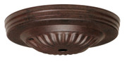 Ribbed Canopy Only Old Bronze Finish 5 in Diameter .4375 in Center Hole 2 -8/32 Bar Holes