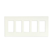 Wallplate For Dimmers And Sensors 5-Gang White Finish Lutron