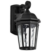 1 Light Outdoor Small Wall Fixture LED SMART Starfish RGBTW CCT Select Matte Black Clear Water Glass Replacement