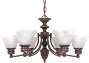 Empire 6 Light 26 in. Chandelier with Alabaster Glass Bell Shades IN-0120659 Replacement
