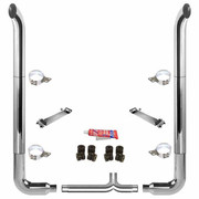 PETERBILT 378 YEAR 1995 8X96IN CRM EXHAUST KIT W WCT STACKS 90S AND 8IN YPIPE QUIET SPOOL 52IN NON-UNIBILT 8IN TAPER LOCK CRM TEE