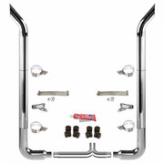 378 YEAR 2005 8-5X120IN CRM EXHAUST KIT W BH STACKS 90S AND CRM TAPERED YPIPE QUIET SPOOL 55IN UNI 5IN TAPER LOCK CRM TEE