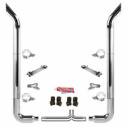 379 YEAR 1995 7X114IN CRM EXHAUST KIT W BH STACKS 90S AND 7IN YPIPE QUIET SPOOL 52IN UNIBILT 7IN TAPER LOCK CRM TEE