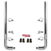 379 YEAR 1990 7-5X108IN CRM EXHAUST KIT W FT STACKS AND LONG DROP ELBOWS STAND SPOOL 52IN UNIBILT NO TEE