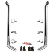 PETERBILT 379 YEAR 1993 UNIBILT 7-5X102IN CRM EXHAUST KIT W WCT STACKS AND OE STYLE ELBOWS 52IN UNIBILT