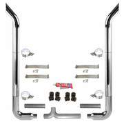 359 YEAR 1971 7-5X96IN CRM BH STACK EXHAUST KIT W LONG DROP ELBOWS STAND SPOOL 5IN TEE AND FLEX