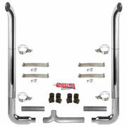 359 YEAR 1979 7-5X96IN CRM EXHAUST KIT W WCT STACKS AND LONG DROP ELBOWS QUIET SPOOL 5IN TEE AND FLEX