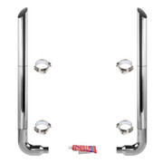 FLD112 YEAR 1990 8-5X108IN CRM EXHAUST KIT W M STACKS AND OE STYLE ELBOWS