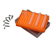 Rack PCR 96x0.2ml with Lid Rainbow Pack 5-Pack Scientific Research Replacement