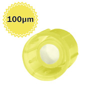 Mesh Strainer Caps for Flowtubes Translucent Yellow 20-Pack