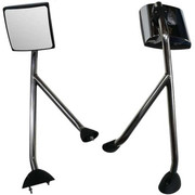 PROSTAR YEAR 2009 CHROME HOOD MIRROR W LONG BRACKET PASSENGER SIDE