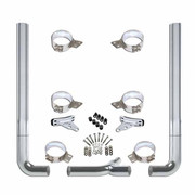 389 GLIDER YEAR 2020 7 X 114 INCH CHROME FLAT TOP STACK EXHAUST KIT W LONG DROP ELBOWS