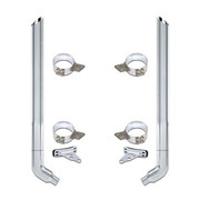 378 YEAR 2005 7-5 X 120 INCH CHROME EXHAUST KIT WITH MITER STACKS AND OE STYLE ELBOWS