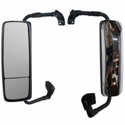 Chrome Electric Heated Mirror Assembly With Brackets Replacement
